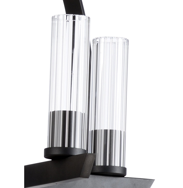 Bronze 4-Light Pendant with Clear Glass Shades