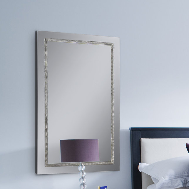 Stanton 24" x 40" Silver Rectangular Wall Mirror