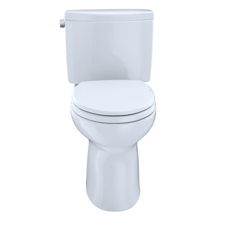 White Elongated Two-Piece High Efficiency Toilet