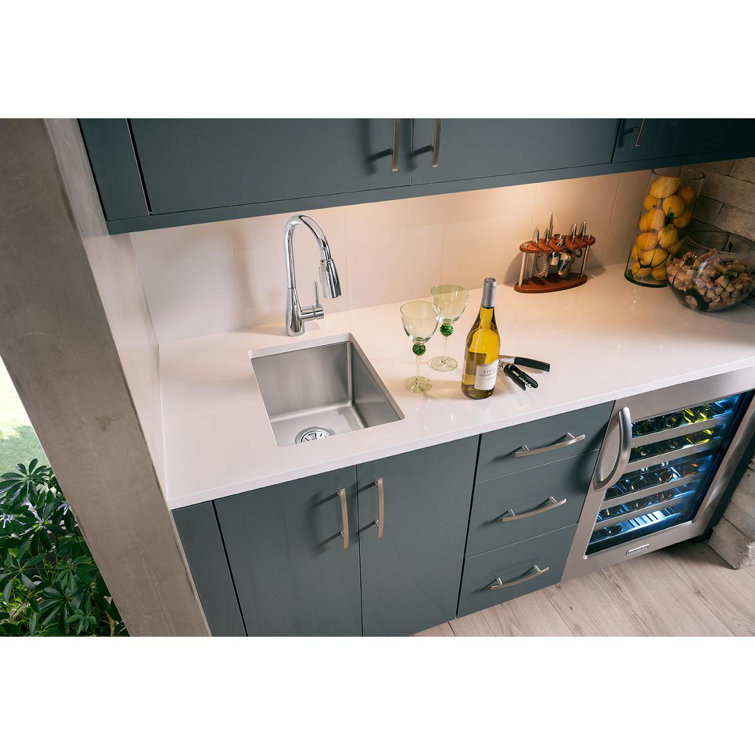 Elkay Crosstown Stainless Steel Undermount Bar Sink with Tight Corners