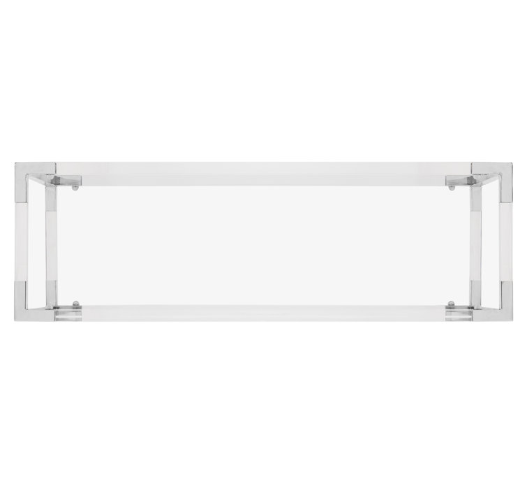 Silver Glass and Acrylic Rectangular Console Table