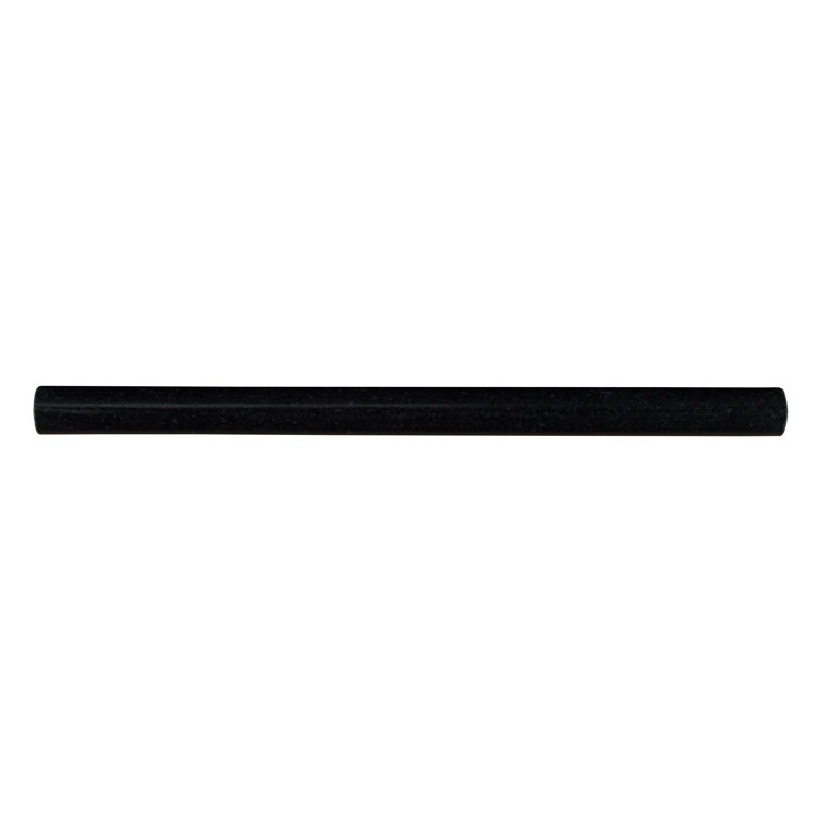 12" Black Polished Granite Bullnose Tile Trim