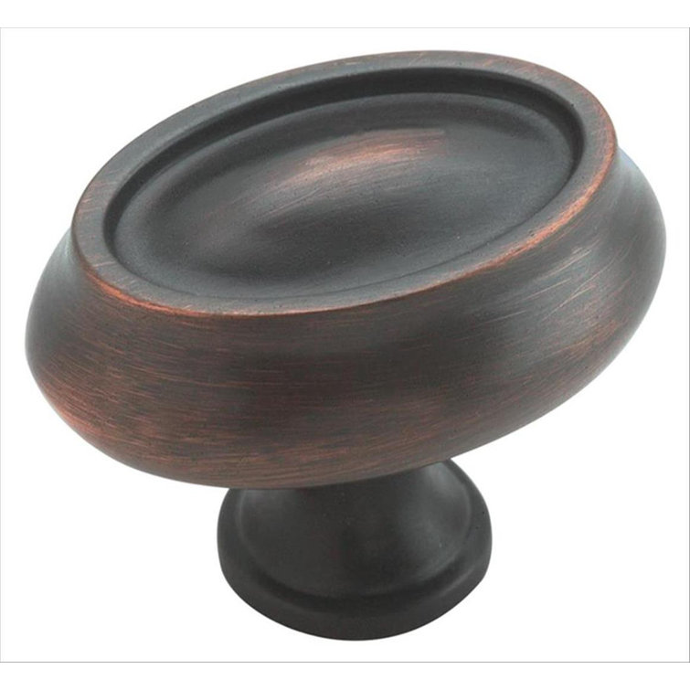 Manor Oil-Rubbed Bronze Oval Cabinet Knob with Mounting Hardware