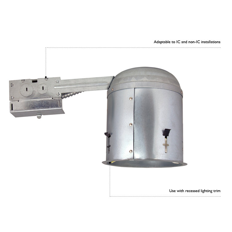 Galvanized Steel 6-Inch Recessed Ceiling Light Housing