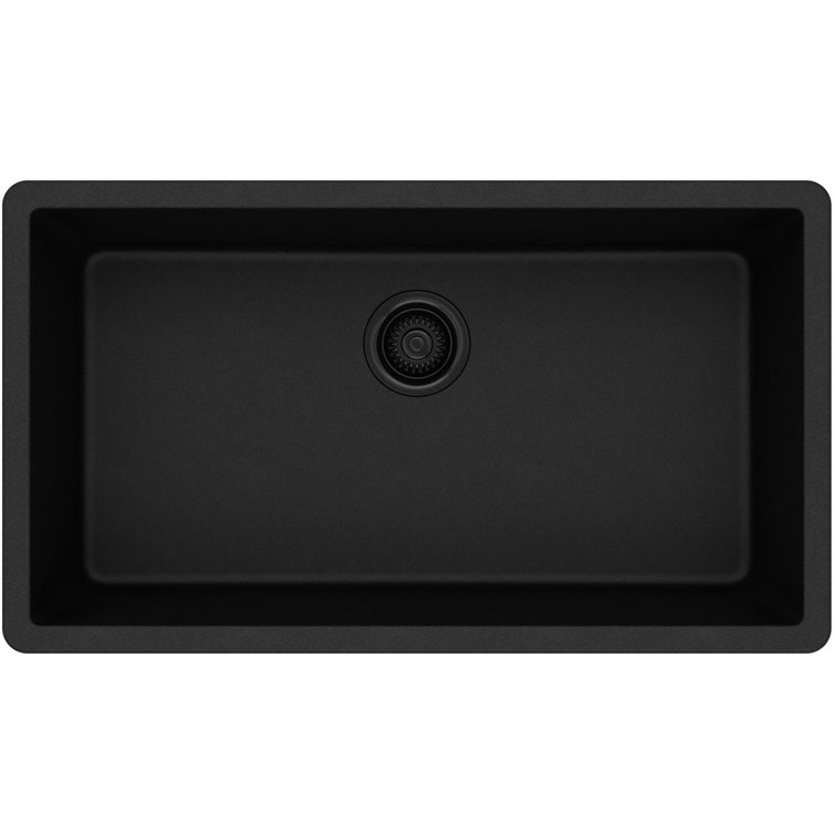 Elkay Black Quartz 33" Single Bowl Undermount Sink