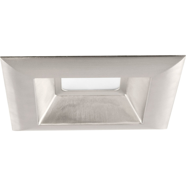 6" Brushed Nickel LED Square Recessed Trim