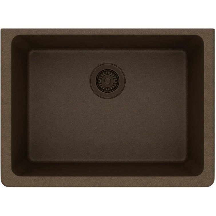 Mocha Quartz Single Bowl Undermount Kitchen Sink