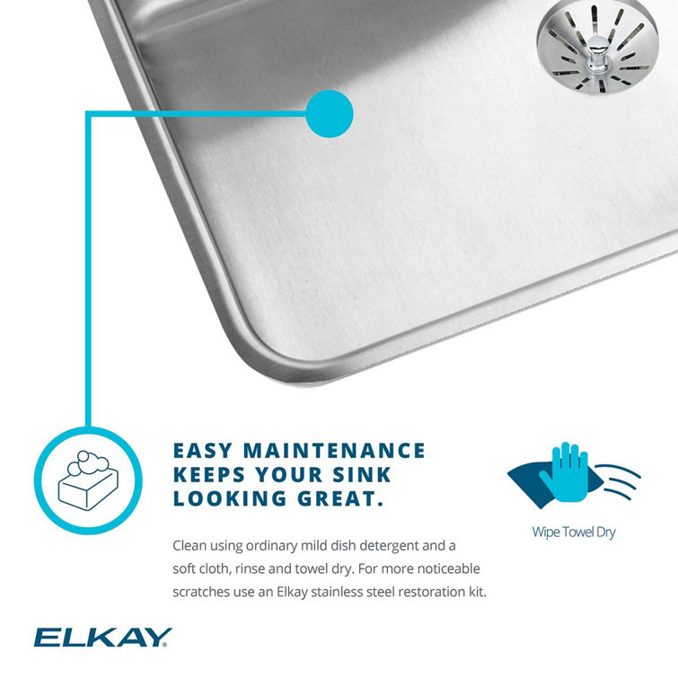 Lustrous Satin Stainless Steel Double Basin Undermount Sink