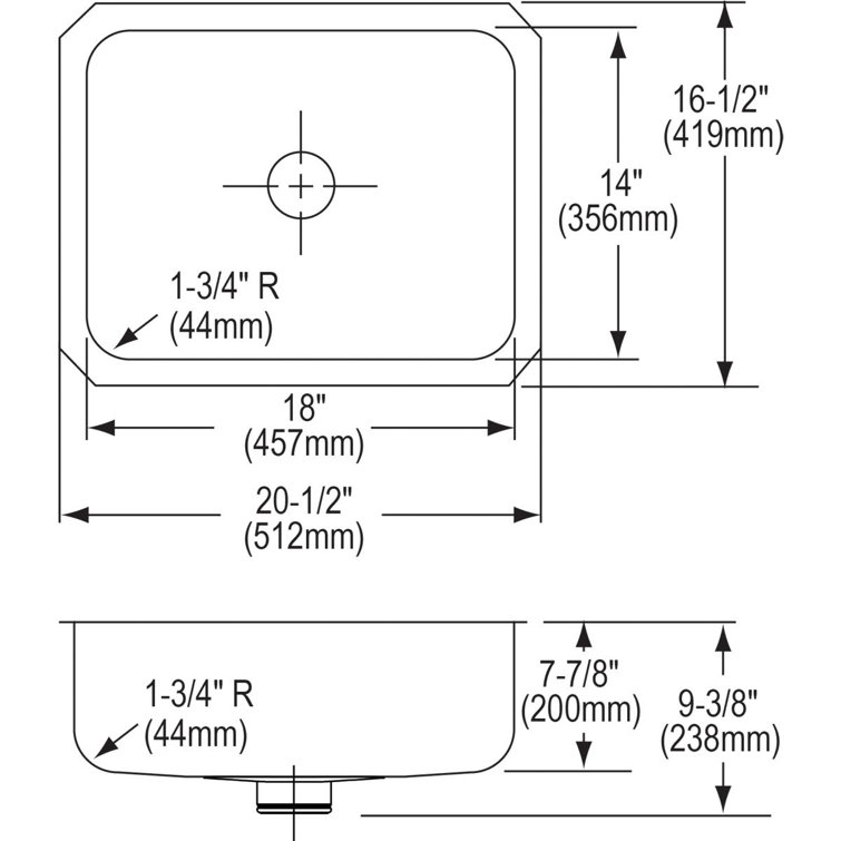 Lustertone Stainless Steel Single Bowl Undermount Kitchen Sink