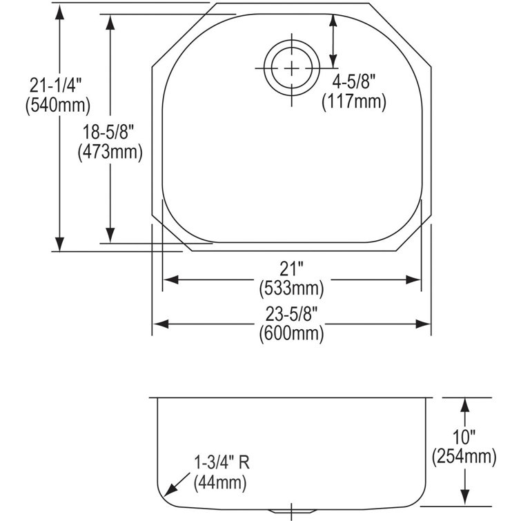 Elkay 24" Single Bowl Stainless Steel Undermount Sink