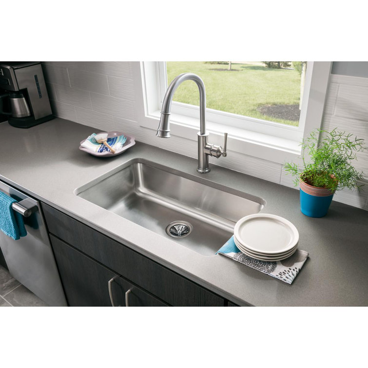Lustertone 30.5" Stainless Steel Single Bowl Undermount Sink