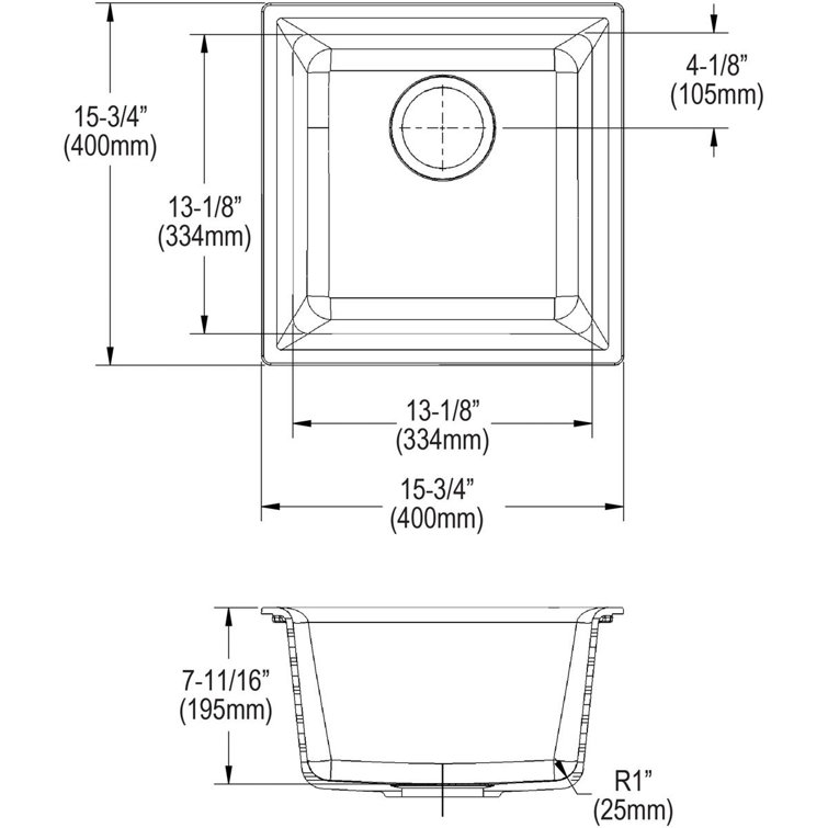 White Quartz Classic Single Bowl Dual Mount Bar Sink