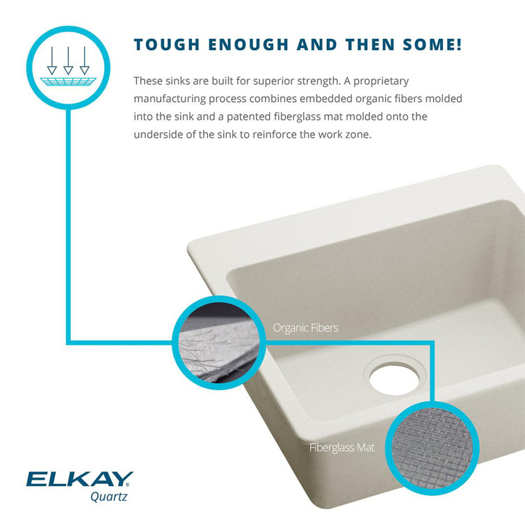 Charcoal Quartz Luxe Double Bowl Drop-In Kitchen Sink