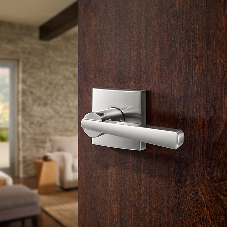 Satin Nickel Straight Lever Passage Door Handle