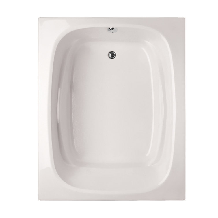 Alexis 60" White Acrylic Drop-In Bathtub with Jets