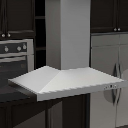 30" Stainless Steel Convertible Island Range Hood with Charcoal Filter