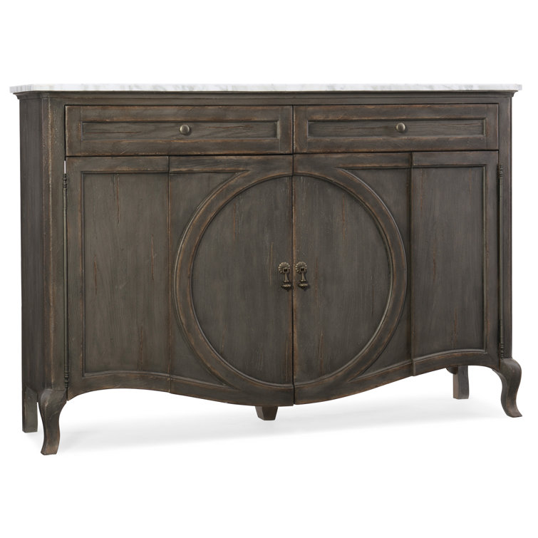 Arabella 62'' Brown Marble Top Transitional Sideboard