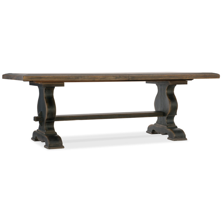 Hill Country Black and Brown Extendable Dining Table