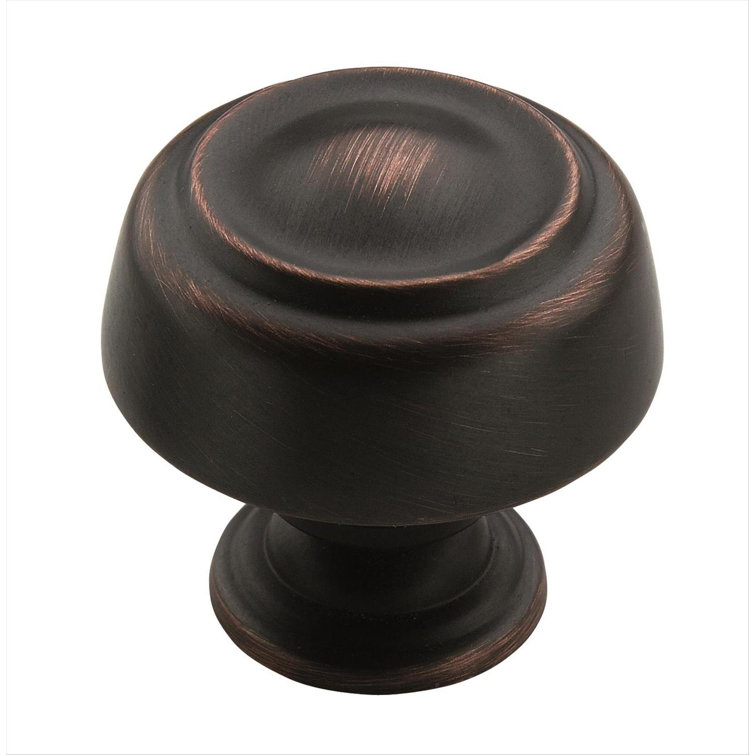 Oil Rubbed Bronze 1-5/8" Round Cabinet Knob with Mounting Hardware