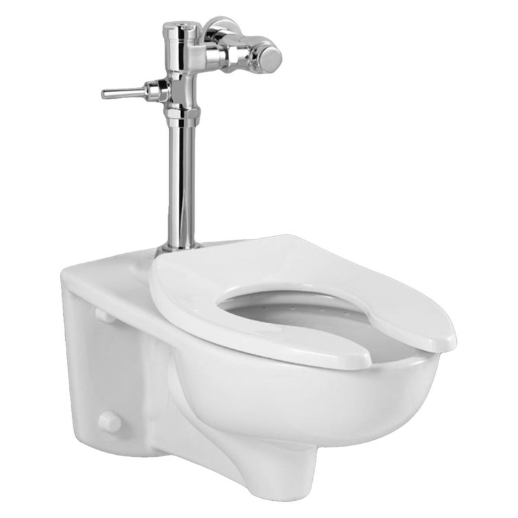 White Elongated Wall Mounted High Efficiency Toilet