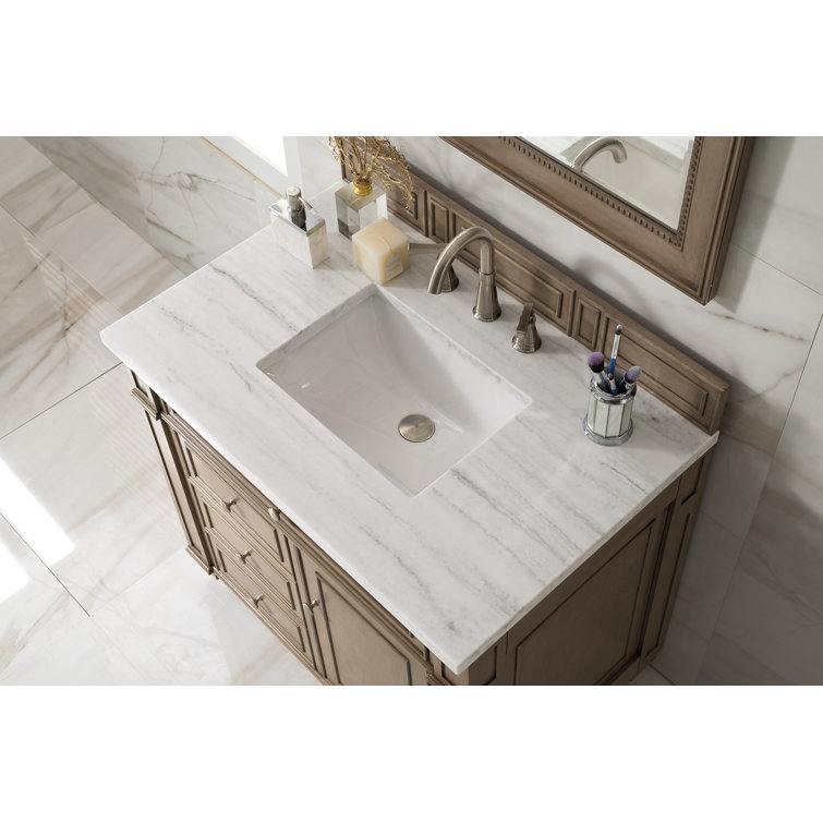 Bristol 36'' Dark Wood Single Vanity with Plywood Veneer