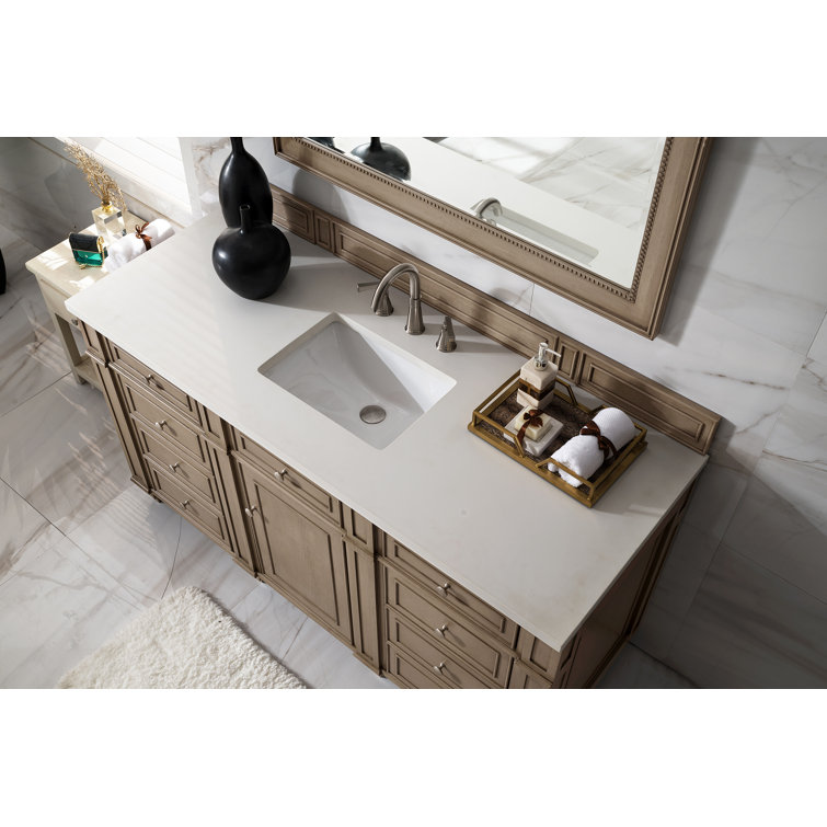 Bristol 60" Dark Wood Single Bathroom Vanity