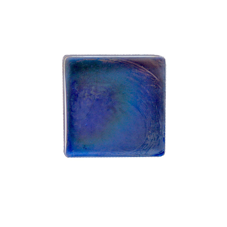 Iridescent Blue 2x2 Recycled Glass Mosaic Tile