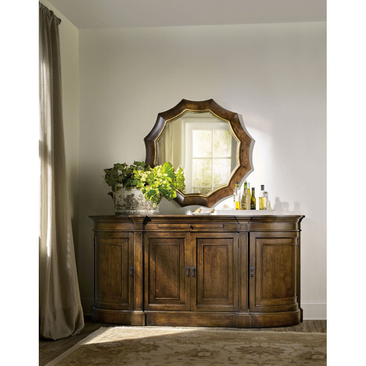 Archivist 80'' Pecky Pecan Sideboard with Bluestone Top