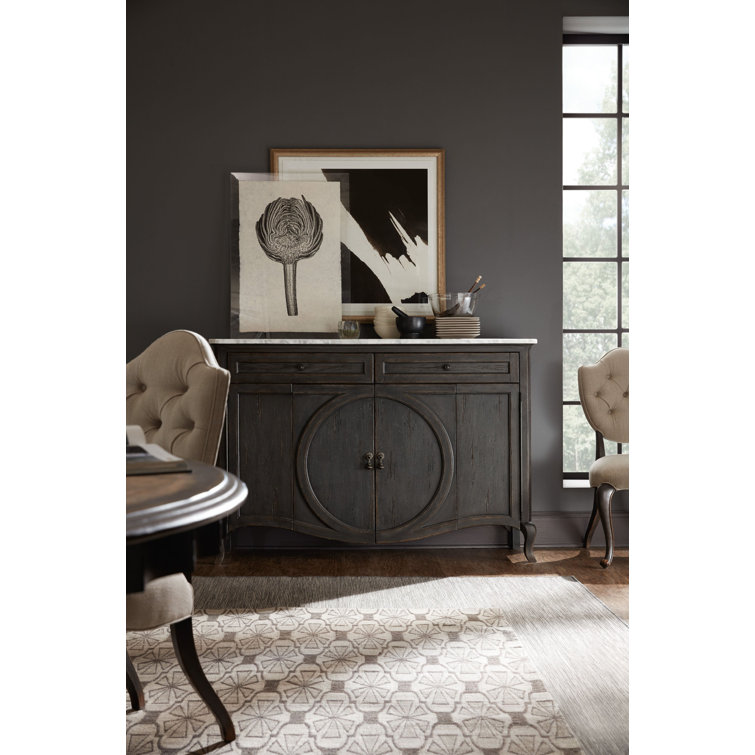Arabella 62'' Brown Marble Top Transitional Sideboard