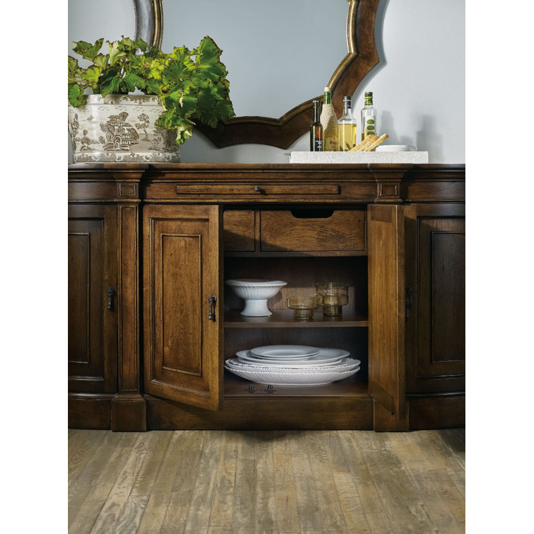 Archivist 80'' Pecky Pecan Sideboard with Bluestone Top