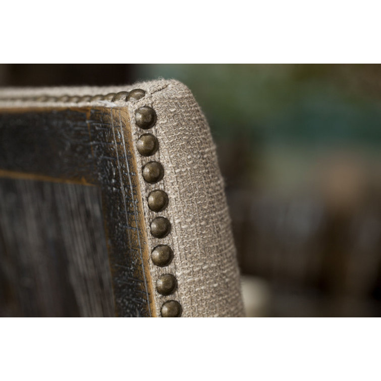 Hill Country Beige and Brown Leather Armchair
