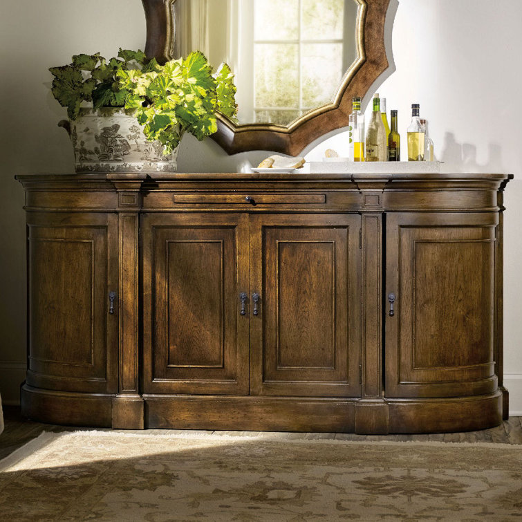 Archivist 80'' Pecky Pecan Sideboard with Bluestone Top