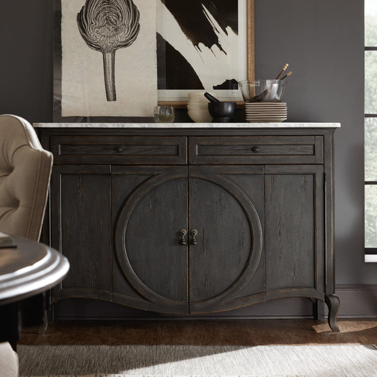 Arabella 62'' Brown Marble Top Transitional Sideboard