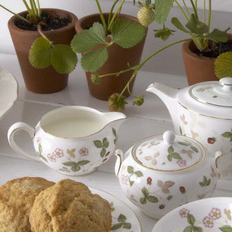 Wild Strawberry Floral Multi-Color Bone China Creamer