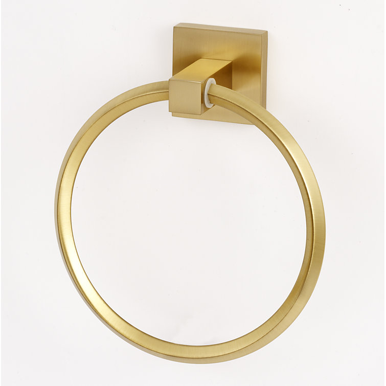 Satin Brass Wall Mounted Towel Ring