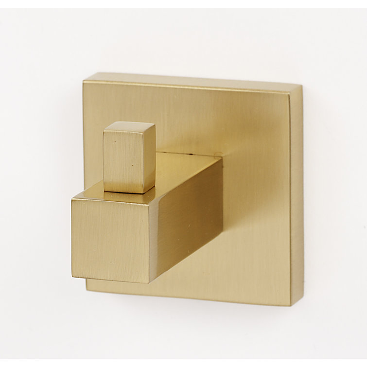 Satin Brass Contemporary Wall Mounted Robe Hook