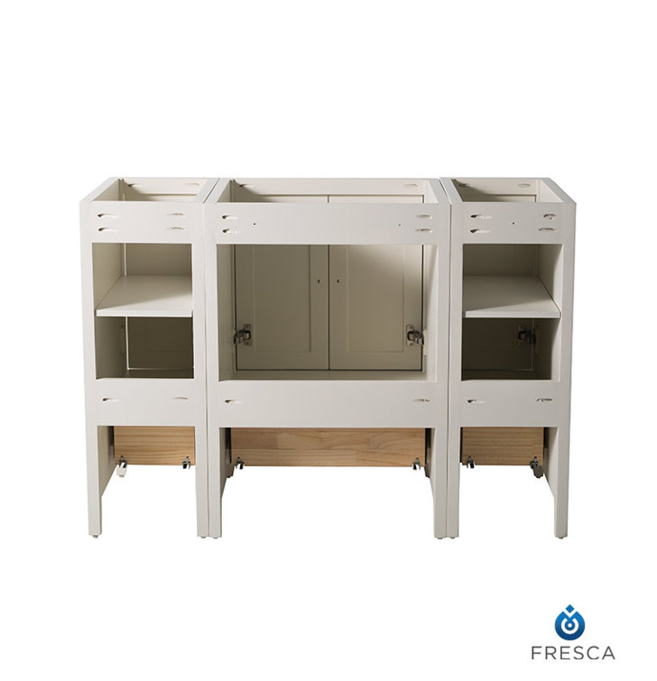 Oxford 48" Antique White Engineered Wood Freestanding Bathroom Vanity Base
