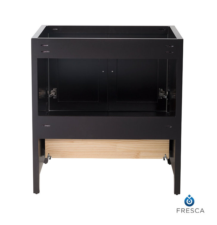 Espresso Engineered Wood 30" Freestanding Single Vanity Base