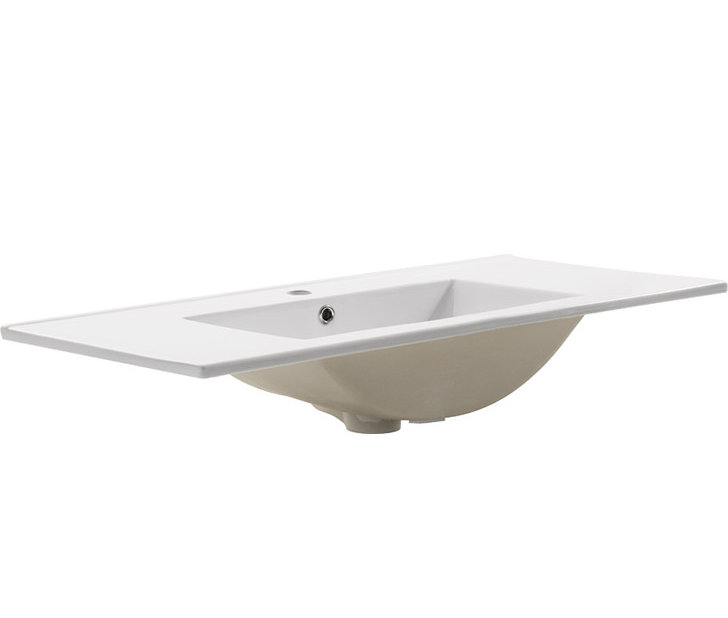 Fresca Allier 36" White Ceramic Rectangular Bathroom Sink with Overflow