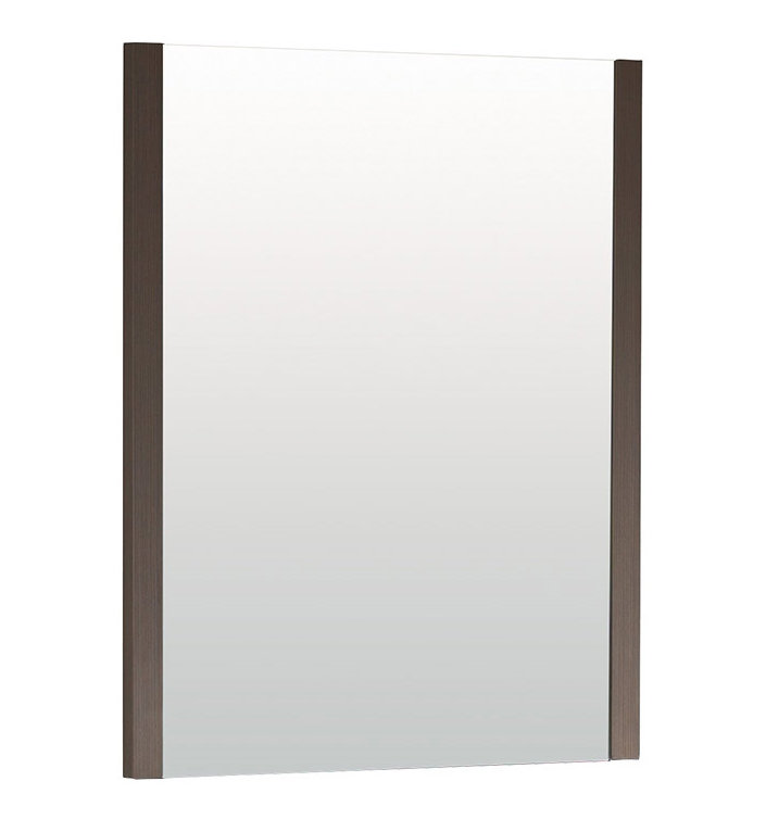 Sleek Gray Oak 25.5"x31.5" Modern Rectangular Bathroom Vanity Mirror
