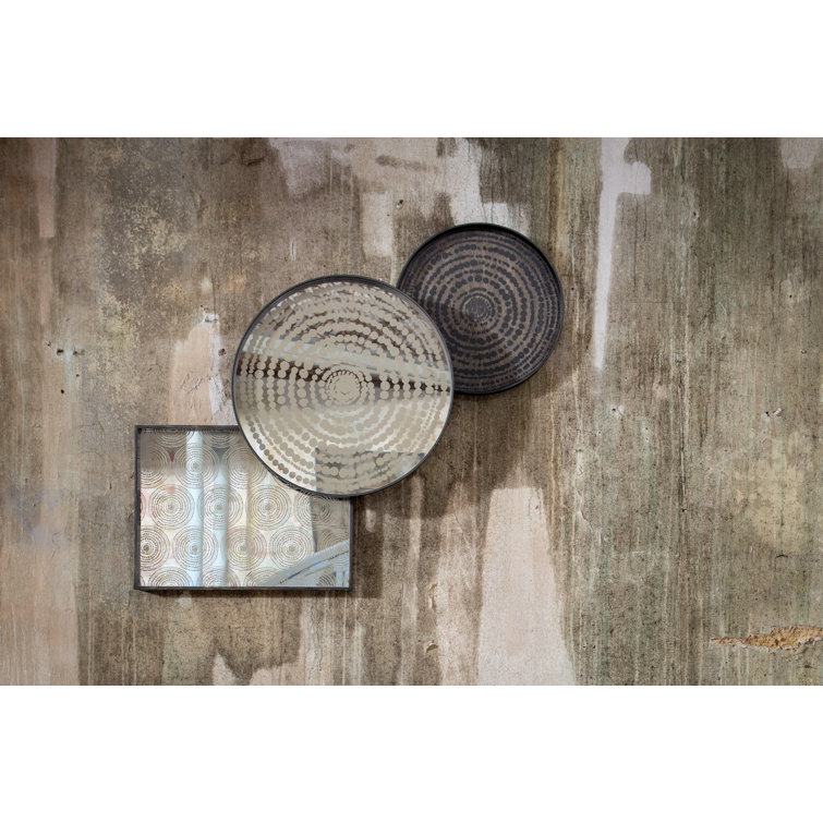 Tribal Quest 19-Inch Black and Brown Wooden Tray