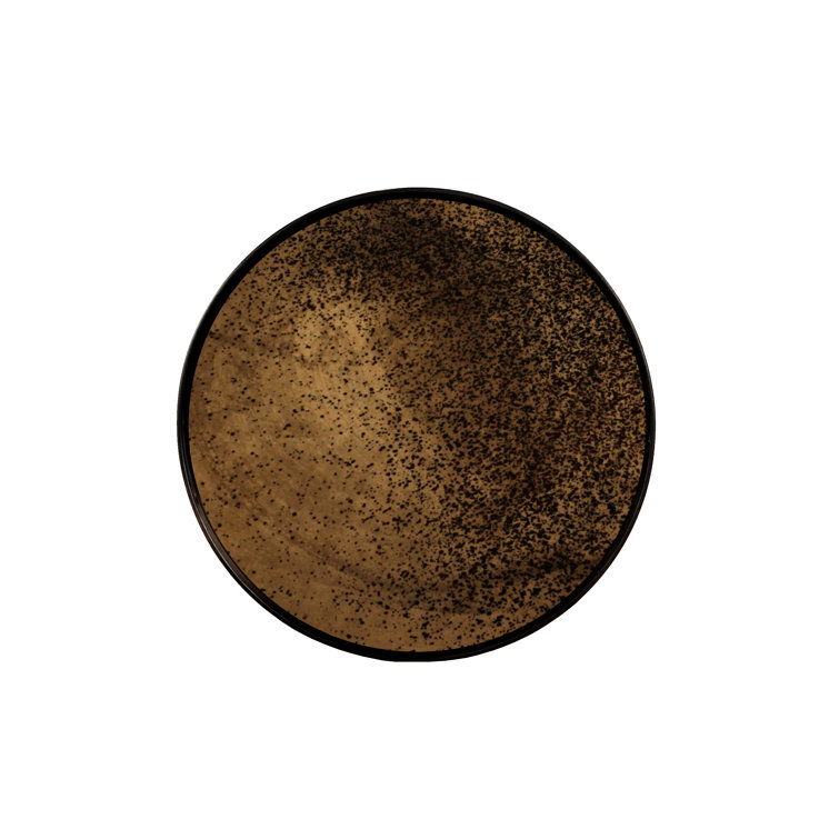 Small Bronze Mirror Round Decorative Tray