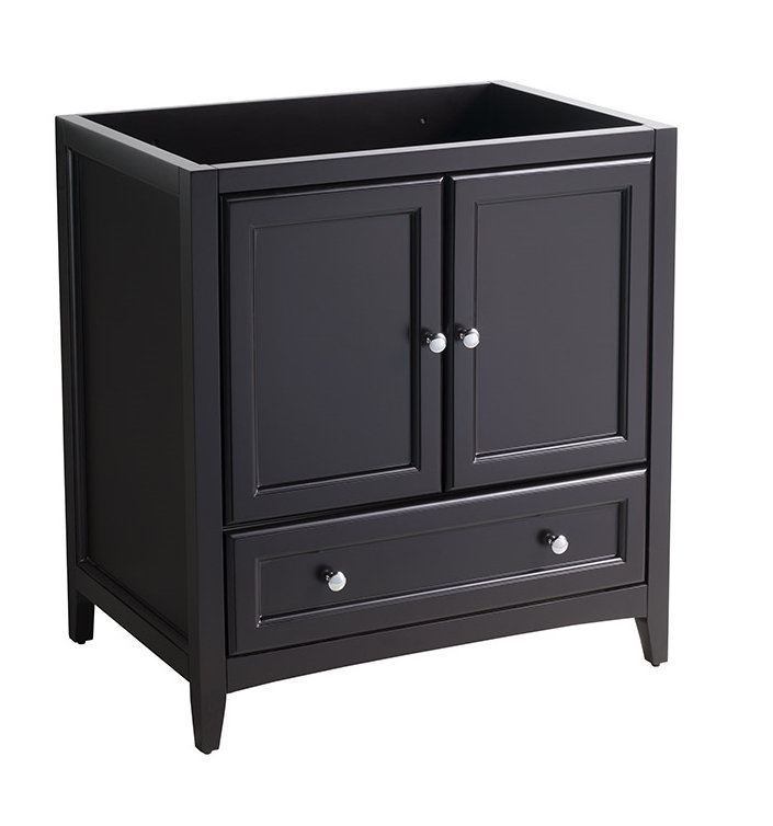 Espresso Engineered Wood 30" Freestanding Single Vanity Base