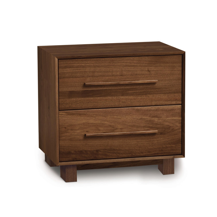 Sloane Natural Walnut 2-Drawer Minimalist Dresser