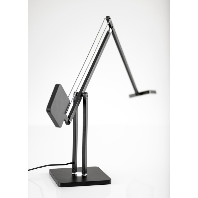 Matte Black Adjustable LED Desk Lamp with Touch Control