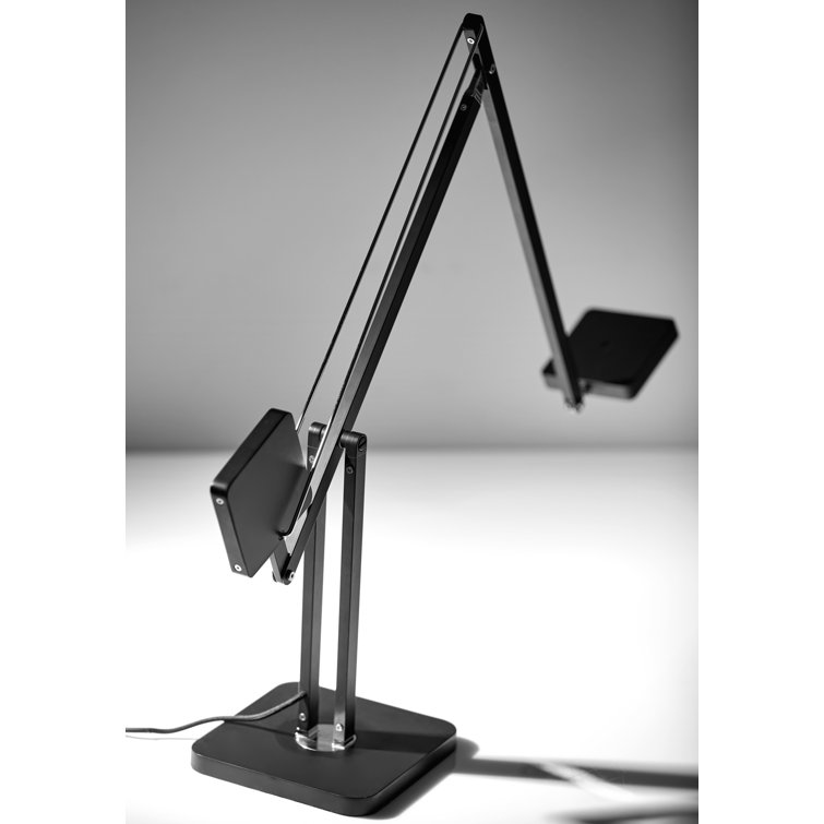Matte Black Adjustable LED Desk Lamp with Touch Control
