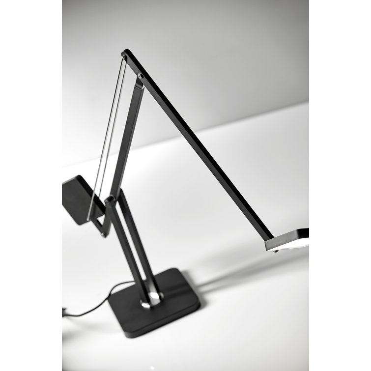 Matte Black Adjustable LED Desk Lamp with Touch Control