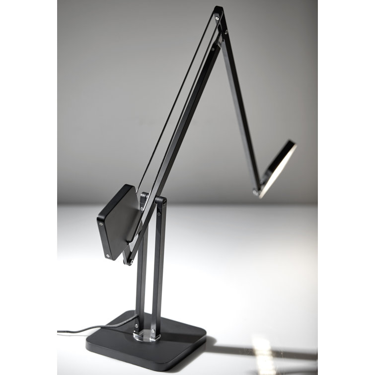 Matte Black Adjustable LED Desk Lamp with Touch Control