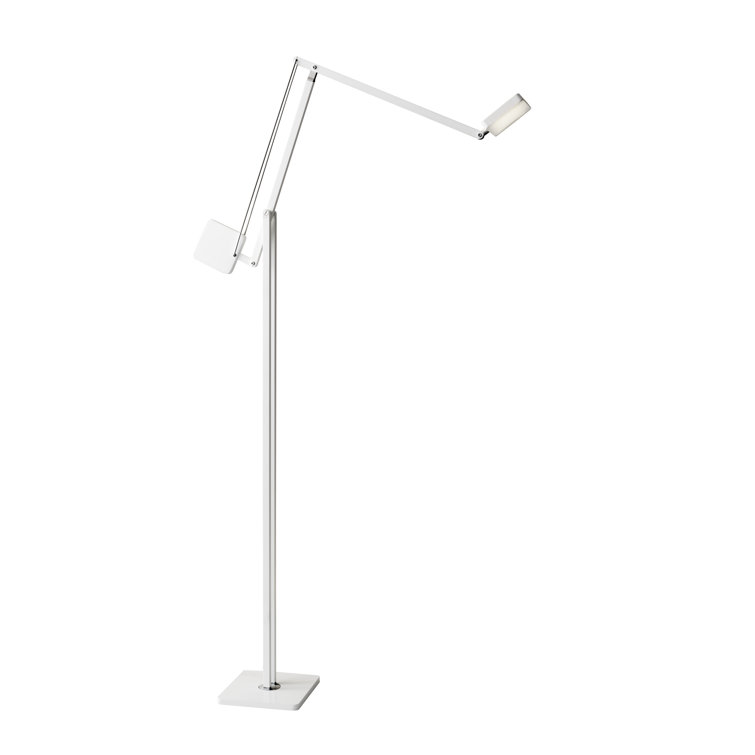 Matte White Adjustable LED Task Floor Lamp