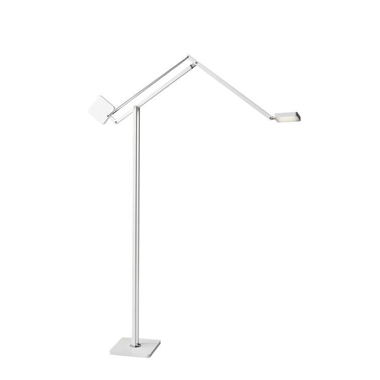 Matte White Adjustable LED Task Floor Lamp